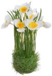 Decor verdeata+narcise artificiale pentru decoratiuni florale (8593)
