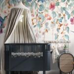 Dovido Tapet colibri printre flori pastelate - 441x297