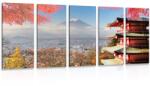 Dovido Tablou 5-piese toamna în Japonia - 100x50