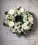 ImodFlowers Jerbă Funerară Mică cu Trandafiri și Flori Albe