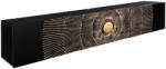 Invicta Comoda TV GOLDEN SUNSET 160 cm, suspendata, 3D, din lemn de mango, negru (44250)