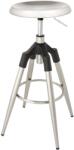 Invicta interior Scaun de bar INDUSTRIAL 73-81 cm metal periat argintiu (43655)
