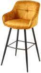 Invicta interior Set doua scaune de bar EUPHORIA 74 cm catifea galben mustar (43687)