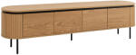 Invicta Comoda TV ATELIER 200 cm aspect de stejar natural cu picioare negre (47451)