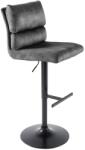 Invicta interior Set doua scaune de bar COMFORT 64-85 cm catifea gri inchis (43650)