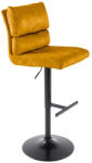 Invicta interior Set doua scaune de bar COMFORT 64-85 cm catifea galben mustar (43652)