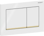 Geberit Clapeta actionare dubla rezervor wc alb lucios cu banda de design de culoare aurie lucios Geberit Omega20 (115.080.KK.1)