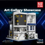 Mould King 16043 Art Gallery Showcase művészeti galéria építőkészlet, 3536 db-os készlet, LED világítással