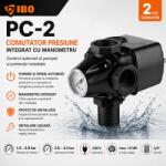 IBO Dambat Polonia Presostat IBO PC-2 cu manometru integrat pentru hidrofor, 1, 230V (PC-2)