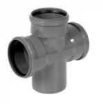 Pipelife KAEA PVC 3 ágú lefolyó keresztidom 90°, gumigyűrűs, 110/110/110mm (KAEAY3X110X87R)