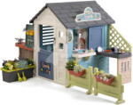 Smoby Căsuță cu magazin și grădină lângă bucătărie Sweety Corner Playhouse Smoby cu alimente și dulciuri, cu filtru UV, de la 24 luni (SM810309-K) Casuta pentru copii