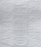  Öntapadós matrica, 5 cm-es, betűlap, ABC első fele, fehér (LUIN135) - primatinta