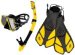 Acra Snorkelling szett 3in1 M6213, sárga, búvárszemüveg, snorkel, uszony 36-41