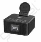 Awei Y332 bluetooth hordozható hangszóró (v5.0, 8000mAh akku, ébresztő, FM rádió, töltő állomás, LED kijelző) FEKETE kihangosító/hangszóró