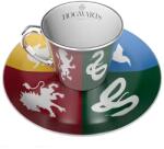 ABYstyle Комплект ABYSTYLE HARRY POTTER Mirror mug & plate set Sorted, Чаша, Подложка с емблеми (MMP005)