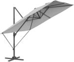 Brius Umbrela de gradina cu manivela tip pendul 270x270 cm, UPF 50+, rotire 360A , inclinare reglabila, gri deschis (EZ-GPU057G01)