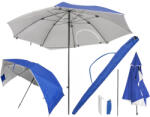 Brius Umbrela de plaja tip cort 2 in 1 cu paravan lateral, ventilatie si protectie UV, diametru 213 cm, albastru (KX5437_1)