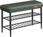 Brius Banca pentru pantofi EKHO cu spatiu depozitare, sezut tapitat PU cu cusaturi, 80x30x50 cm, verde (EZ-LSB054C01) Pantofar