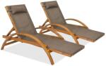 Garden Point Set de două șezlonguri din lemn Acapulco Garden Point (GAP358D)