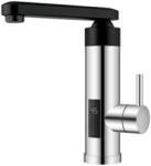 WENTOREX BICOLOR 33 INOX rozsdamentes, átfolyós elektromos vízmelegítő csaptelep (3, 3 kW / fekete - inox) (HY33-22W_IB_rotatable)