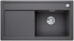 BLANCO ZENAR 5S-F PD SILGRANIT® PuraDur® C-overflow® palaszürke színű mosogatótálca / gránit beépíthető mosogató, tartozék nélkül, excenterrel, jobbos, 523874 (523874)