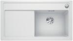BLANCO ZENAR 5S-F PD SILGRANIT® PuraDur® C-overflow® fehér színű mosogatótálca / gránit beépíthető mosogató, tartozék nélkül, excenterrel, jobbos, 523876 (523876)