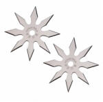 Depox Set doua stele de aruncat, 8 colturi, otel inoxidabil, 10 cm , argintiu (0537)