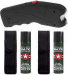 DEPOX Set electrosoc TW 309, 2.5 mil V, 12 cm si doua sprayuri paralizante , DEPOX®, propulsie jet, 60 ml (0635)