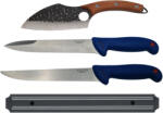 DEPOX Set de macelarie DEPOX®, cutite bucatar, injunghiat si suport magnetic, otel inoxidabil (0630)