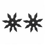 Depox Set doua stele de aruncat DEPOX®, 8 colturi, metalic, negru, 10 cm (0527)