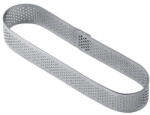 La Pavoni TART RING, hosszúkás perforált tart forma, rozsdamentes acél, 12, 5x3x2 cm (XF15)