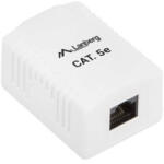Lanberg Falon kívüli aljzat CAT. 5e UTP árnyékolatlan 1xRJ45 fehér (OU5-0001-W) - 3bnetwork