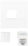 Lanberg 45x45mm beépítőkeret 1xRJ45 CAT. 6 UTP keystone modullal, fehér (WS-4545-RJ45K-W) - 3bnetwork