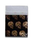 Black Leaf Pungi Ziplock Skull 25x25mm x100
