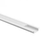 Ecolight Süllyesztett alumínium LED profil fehér 1m matt borítással LED szalagokhoz + végzárókkal Ecolight P sorozat (ECOPRO0515MR)