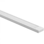 Ecolight Alumínium profil LED szalagokhoz, fehér, süllyesztett/falra szerelhető, 2m, opál lámpabúrával és Ecolight végsapkákkal (ECOPRO0220M)