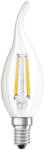 OSRAM LED izzó E14 BA35 3.4W = 40W 470lm 2700K 300° CRI90 izzószál OSRAM SUPERSTAR+ szabályozható (4058075602830)
