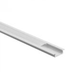Ecolight Süllyesztett LED alumínium profil fehér 1m matt borítással LED szalagokhoz + végzárókkal P sorozat Ecolight (ECOPRO0515M)