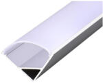 Masterled LED szalag profil, döntött, eloxált, tejszerű alumínium, 2m Masterled (LVTOPR0107)