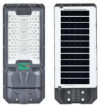 Masterled Napelemes LED utcai lámpa 200W 2300lm 6000K Hideg 140° Mozgásérzékelővel Távirányítóval Szabályozható Fényerő Szürke IP65 Lix Masterled (LVTSOL0596)
