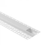 Ecolight REGIPS alumínium LED profil gipszkartonhoz, széles, csempe alá helyezhető, fehér, 1 m, matt borítással, LED szalagokhoz + végzárókkal, GNS Ecolight sorozat (ECOPRO0660MR)