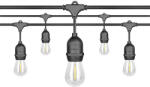 Masterled LED girland fényfüzér 10x E27 fekete IP44 10m Masterled (LVTOPR3518)