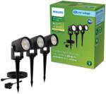 Philips 3x kerti lámpa LED spotlámpa 1, 5W 180lm 2700K Black Reuel Ultra hatékony Philips (8720169386976)