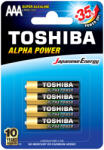 Toshiba ALPHA POWER LR03 AAA 1, 5 V alkáli elemek buborékcsomagolás 4 darab (TOSBAT0010)