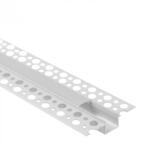 Ecolight LED alumínium profil gipszkartonhoz REGIPS süllyesztett fehér 1m matt borítással LED szalagokhoz + végzárókkal GP Ecolight sorozat (ECOPRO0600MR)