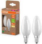 OSRAM 2x LED izzó B35 gyertya E14 2.2W = 40W 470lm 2700K Meleg 330° 214lm/W KLASSZIKUS ENERGIAHATÉKONYSÁG Osram (4099854253805)