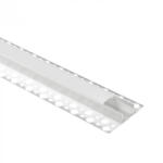 Ecolight REGIPS alumínium LED profil gipszkartonhoz, széles, csempe alá helyezhető, eloxált, 2 m, matt borítással, LED szalagokhoz + végzárókkal, GNS Ecolight sorozat (ECOPRO0640MR)