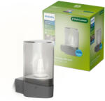 Philips Kerti fali lámpa, kültéri homlokzati lámpa, E27 LED, 4W, 840lm, 2700K, meleg, IP44, antracit, ultrahatékony, Nayl, Philips (8721103104892)