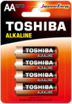 Toshiba RED ALKALINE LR6 AA 1, 5 V alkáli elemek buborékcsomagolás 4 darab (TOSBAT0220)