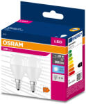 OSRAM 2db LED izzó E14 P45 7W = 60W 806lm 4000K Semleges 200° OSRAM ÉRTÉK (4058075479296)